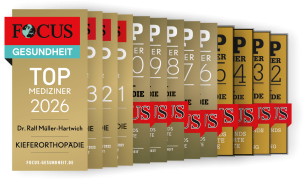 Focus Top-Mediziner Auszeichnung zum dreizehnten Mal für den ADENTICS Kieferorthopäden Dr. Ralf Müller-Hartwich.